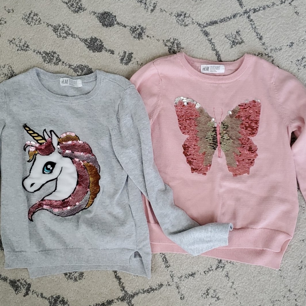 Two H&M Sweaters Size 4-6 y